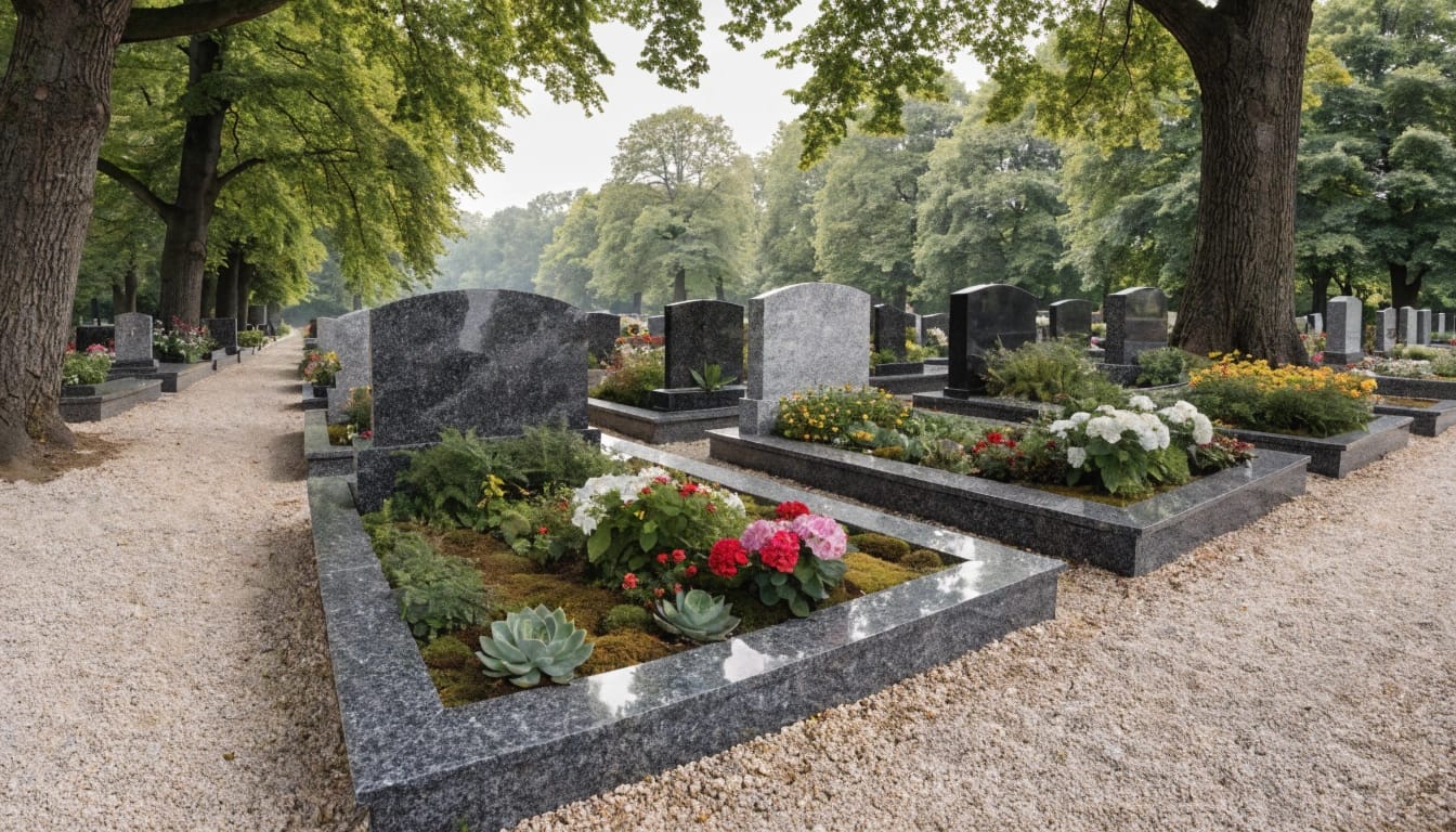 Gepflegte Grabreihe 2
