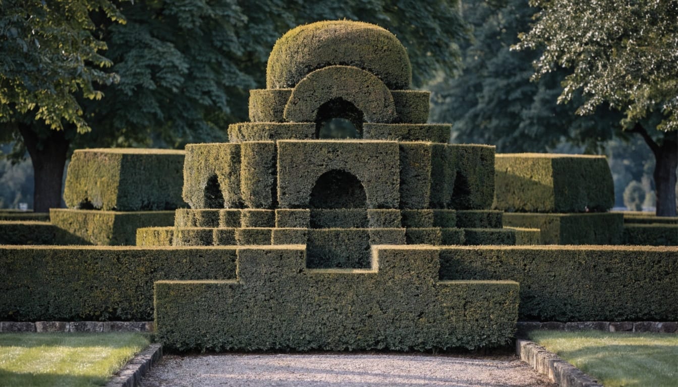 Geschnittene Formhecke