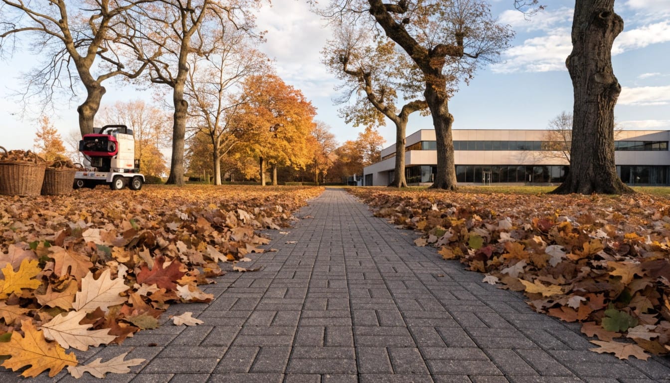 Laubräumung im Herbst