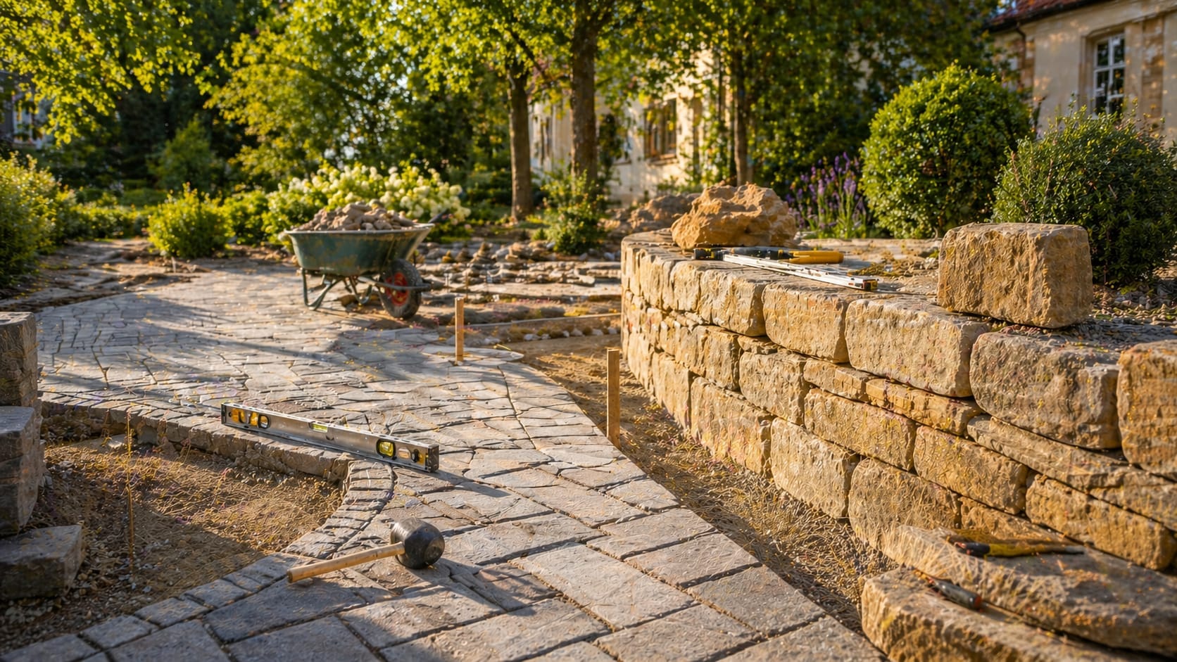 Pflasterarbeiten — Detail Verlegemuster