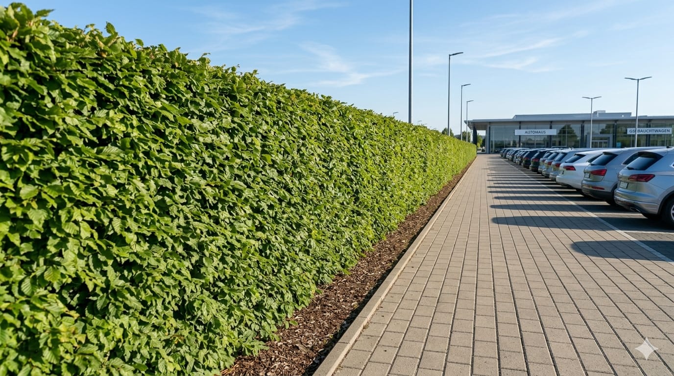 Hainbuchen-Hecke entlang Außenabgrenzung